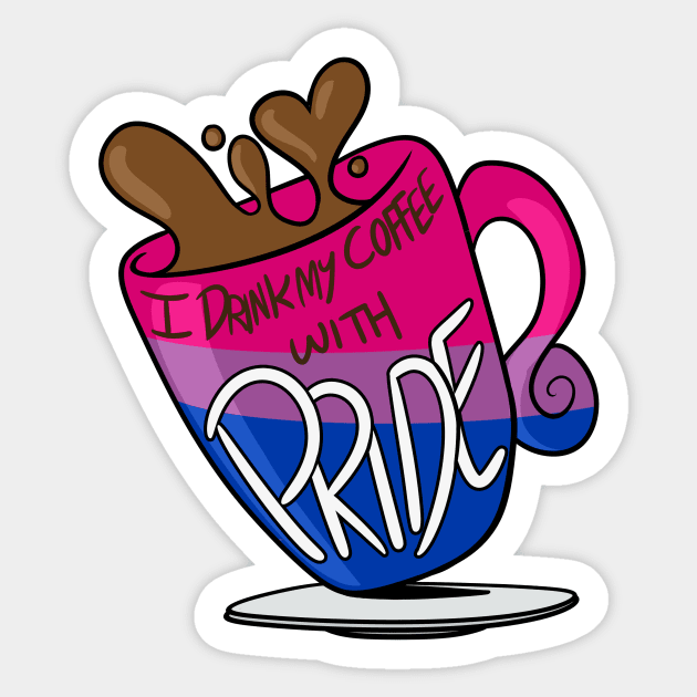 I Drink My Coffee With Pride! (Bisexual) Sticker by BefishProductions